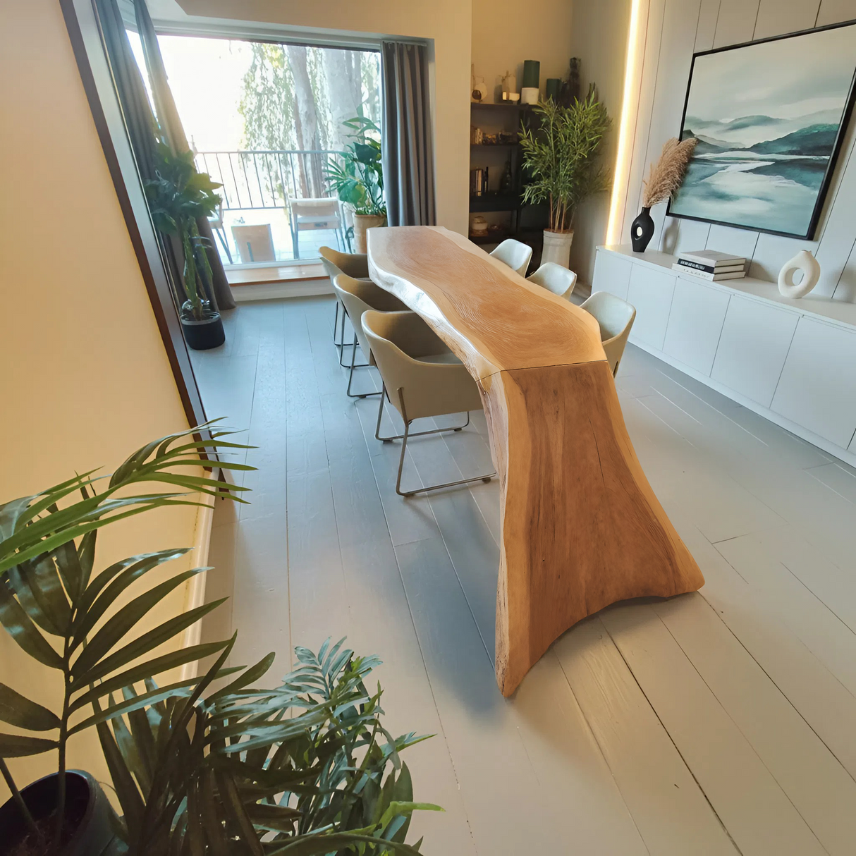 Modern Live Edge Dining Table For Kitchen