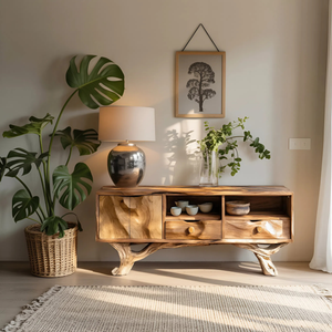 Handcrafted Wooden Console Table For Bedroom Luxury Home Accent