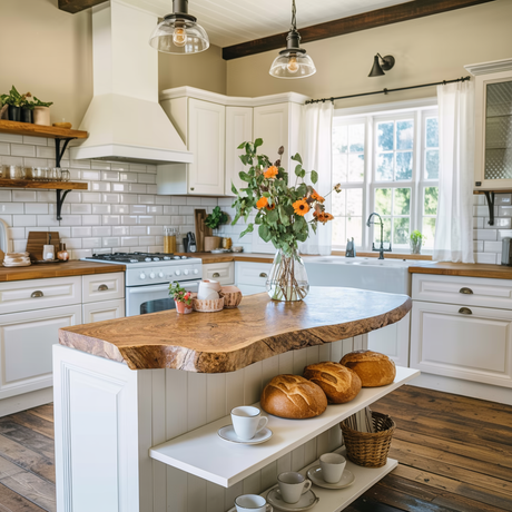 Handcrafted Live Edge Countertop Custom Kitchen Surfaces
