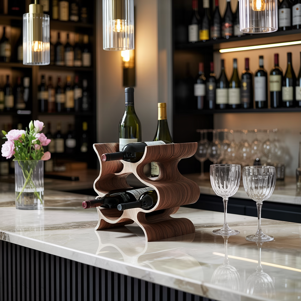 Farmhouse Wine Stand For Furniture Accent Feature