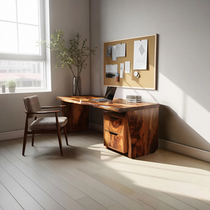 Mid Century Desk Corner Work Desk For Study Area