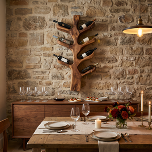 Modern Sculptural Tree Branch Wine Holder For Kitchen Decor