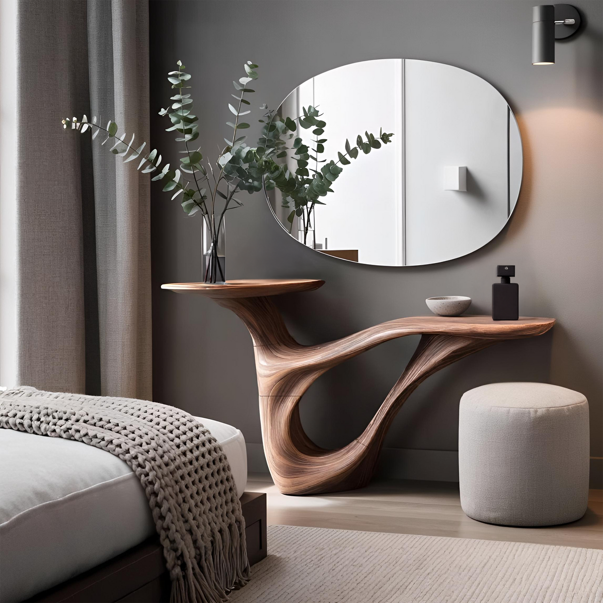 Mid Century Solid Wood Vanity For Furniture Decor Space