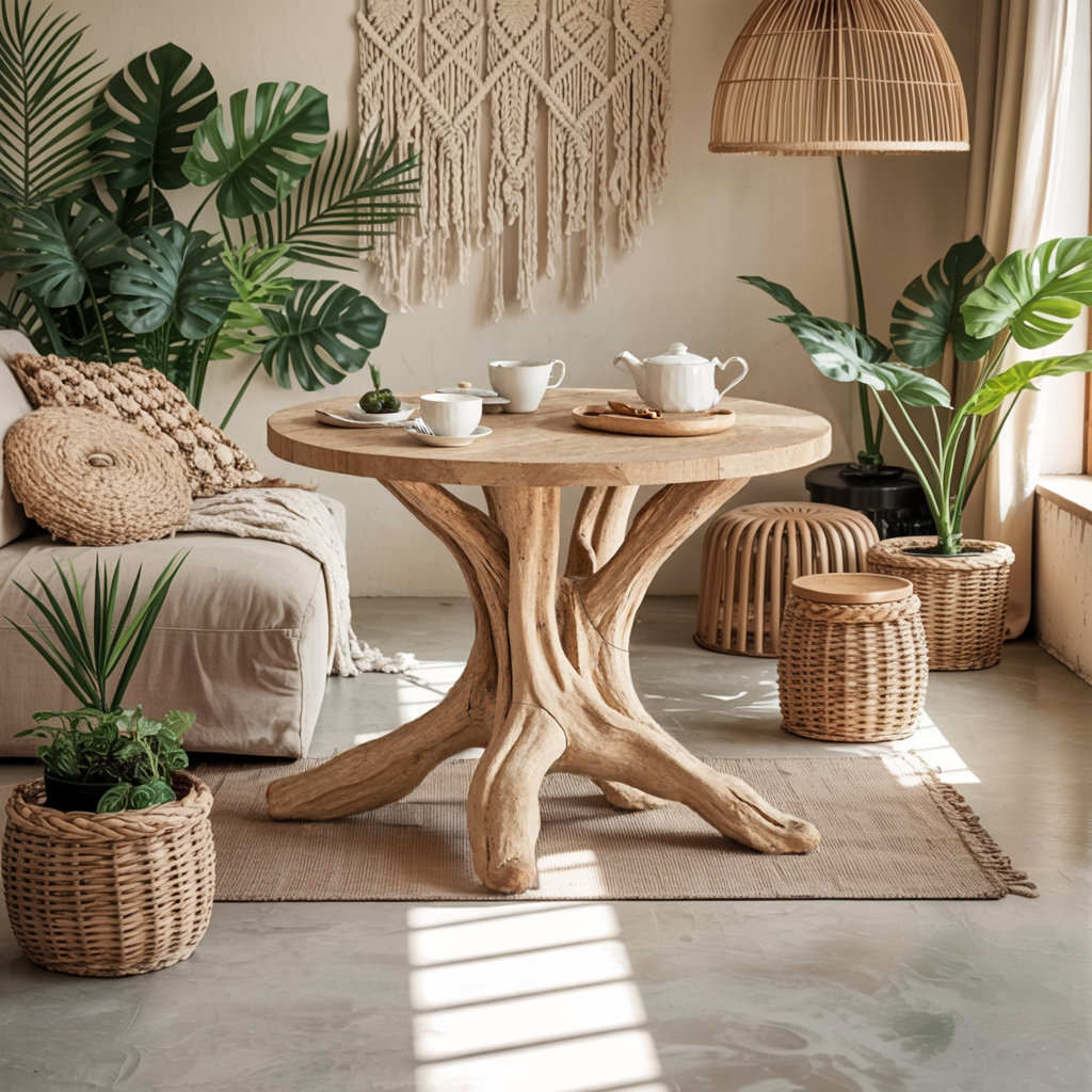 Mid Century Solid Wood End Table Chic Living