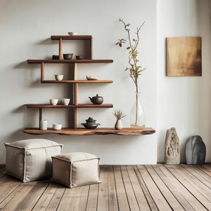 Farmhouse Live Edge Shelf For Bedroom Decor And Storage