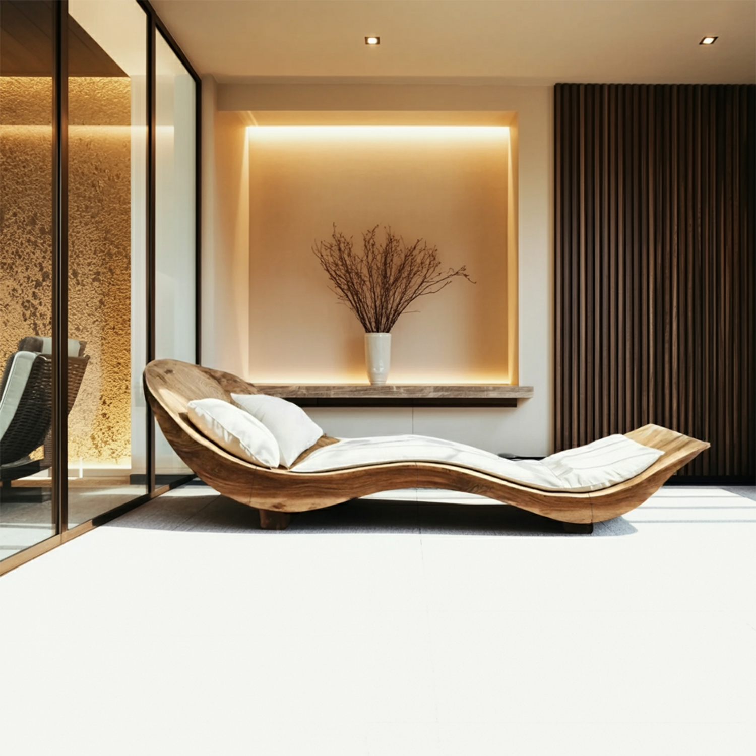 Mid Century Wooden Daybed For Modern Bedroom Furniture Decor