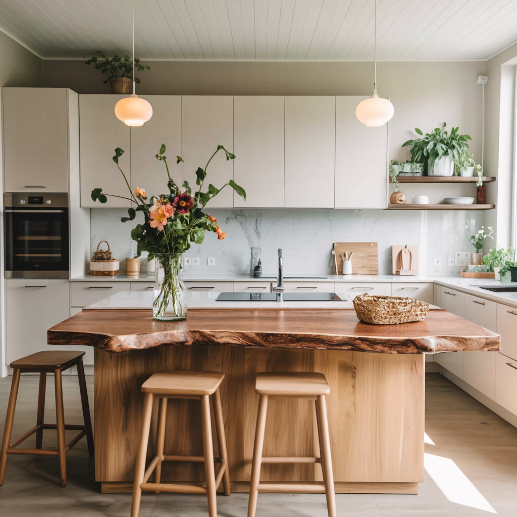 Farmhouse Live Edge Tabletop Charming Dining Room Decor