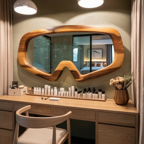 Artistic Goggle Shaped Mirror For Modern Bathroom Vanity
