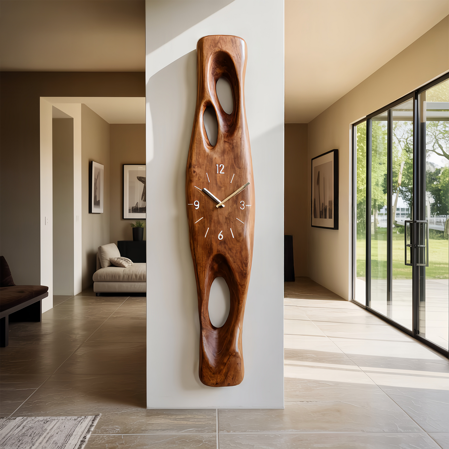 Minimalist Wall Clock Vertical Decor For Living Room