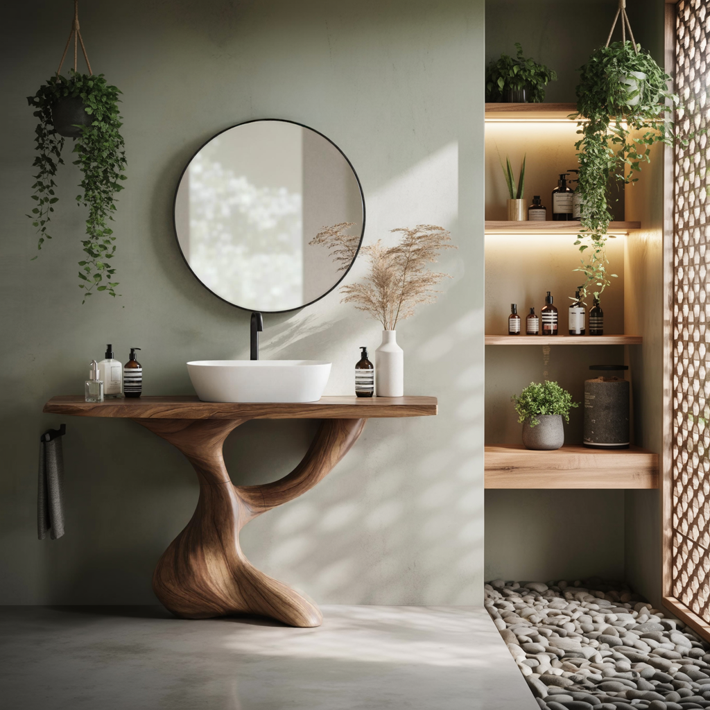 Handcrafted Solid Vanity For Timeless Bathroom Use