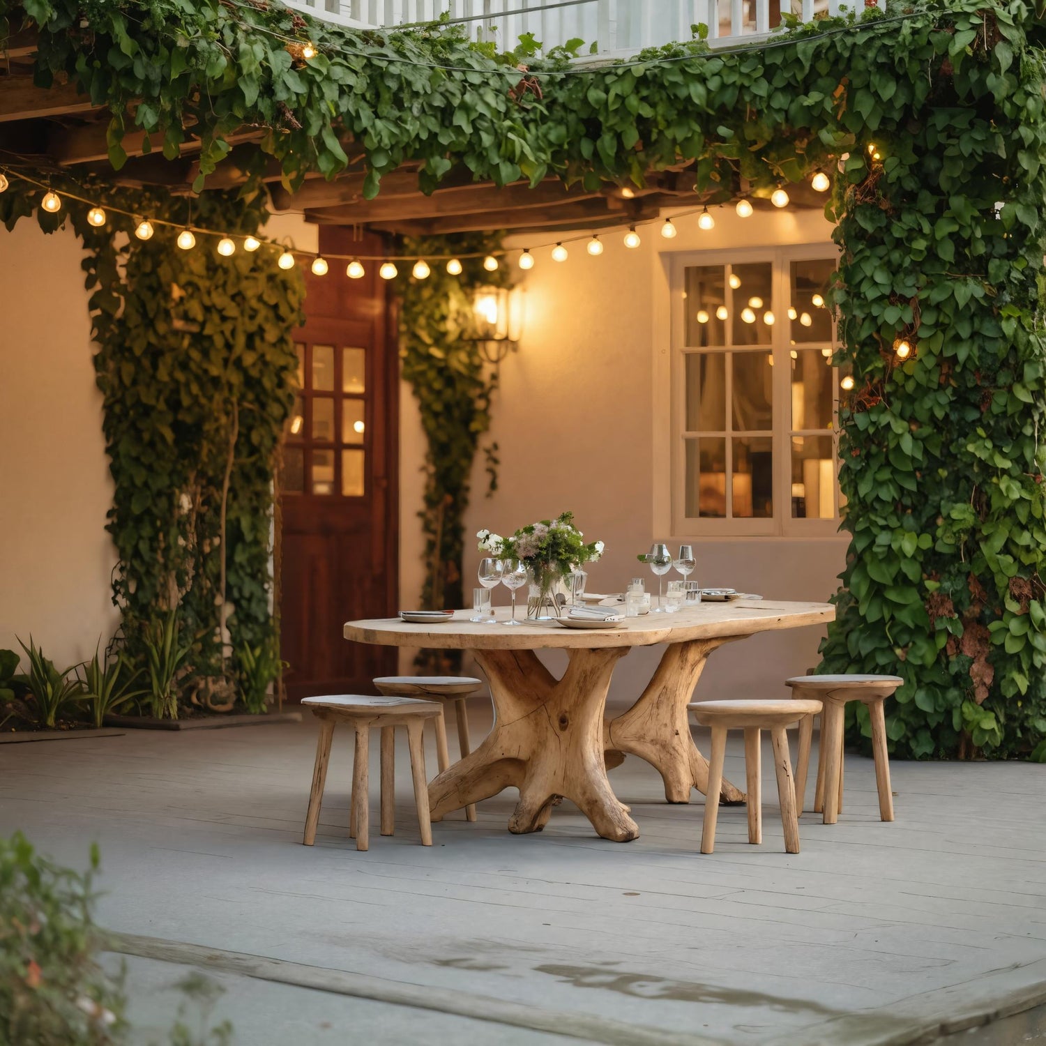 Handcrafted Wooden Dining Table For Furniture Decor