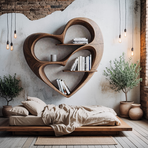 Rustic Live Edge Bookshelf For Cozy Bedroom Appeal