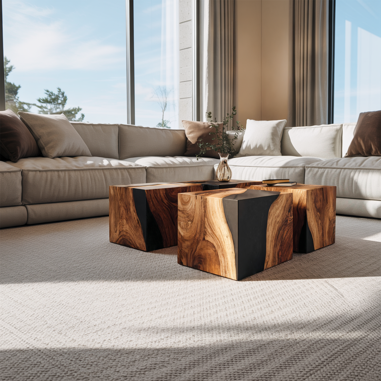 Handcrafted Low Coffee Table For Contemporary Interiors