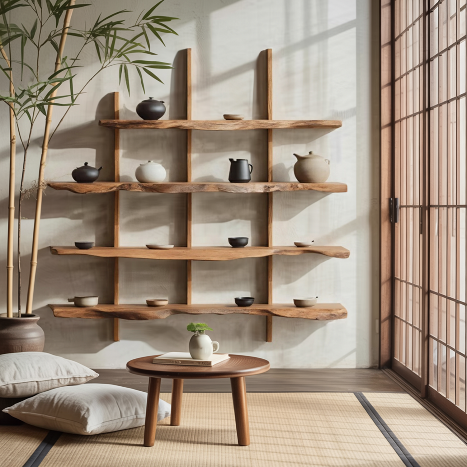 Rustic Live Edge Floating Shelf For Living Room Use