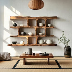 Mid Century Solid Wood Bookshelf For Bedroom Decor