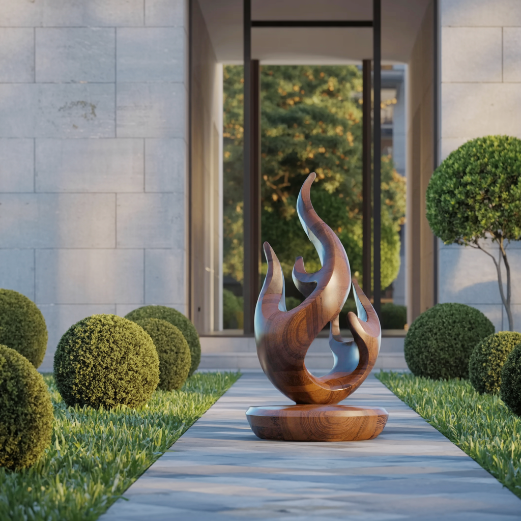 Rustic Abstract Wooden Decor For Entryway Table