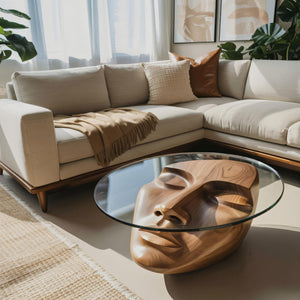 Modern Artistic Face Coffee Table For Contemporary Living Room