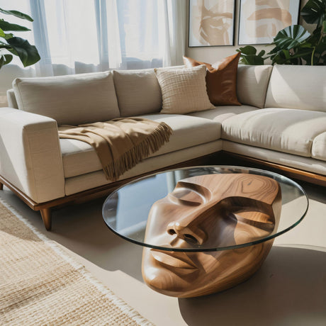 Modern Artistic Face Coffee Table For Contemporary Living Room