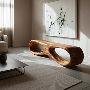 Organic Sculptural Bench For Living Room Decor