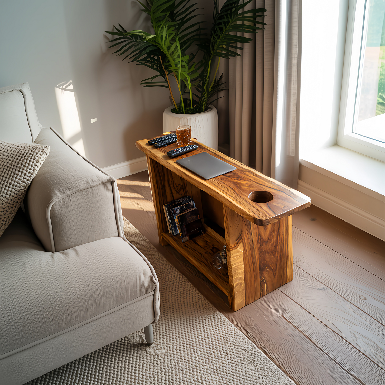 Rustic Farmhouse Side Table For Cozy Living Space