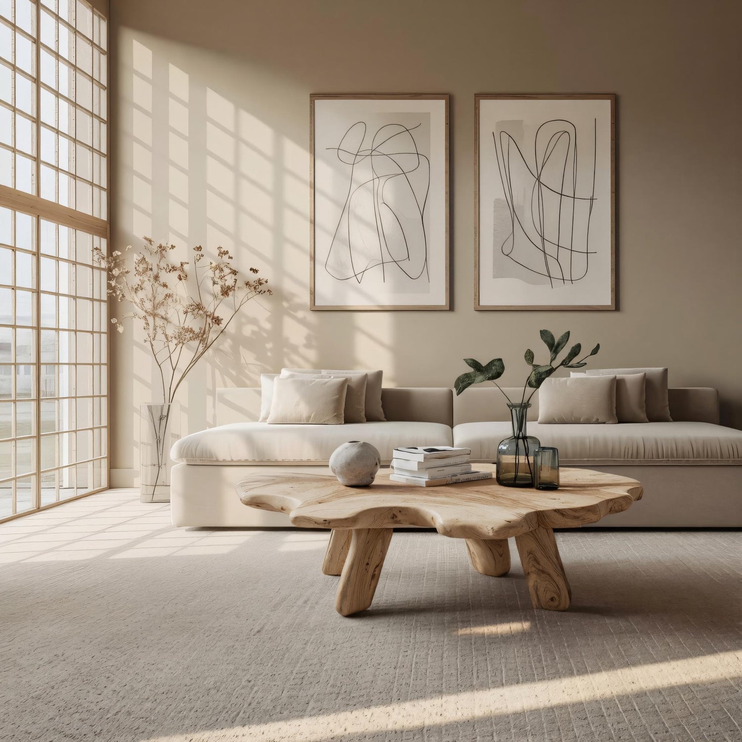 Rustic Low Table For Cozy Living Room