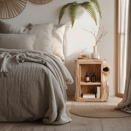 Handcrafted Live Edge Nightstand For Elegant Bedroom