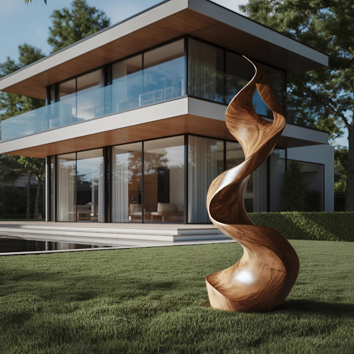 Rustic Large Wooden Sculpture For Furniture Art Feature