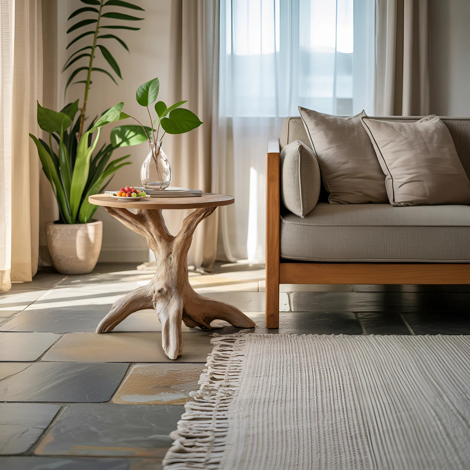 Farmhouse Wooden End Table For Furniture Decor Practical And Stylish