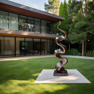 Rustic Large Wooden Sculpture For Garden