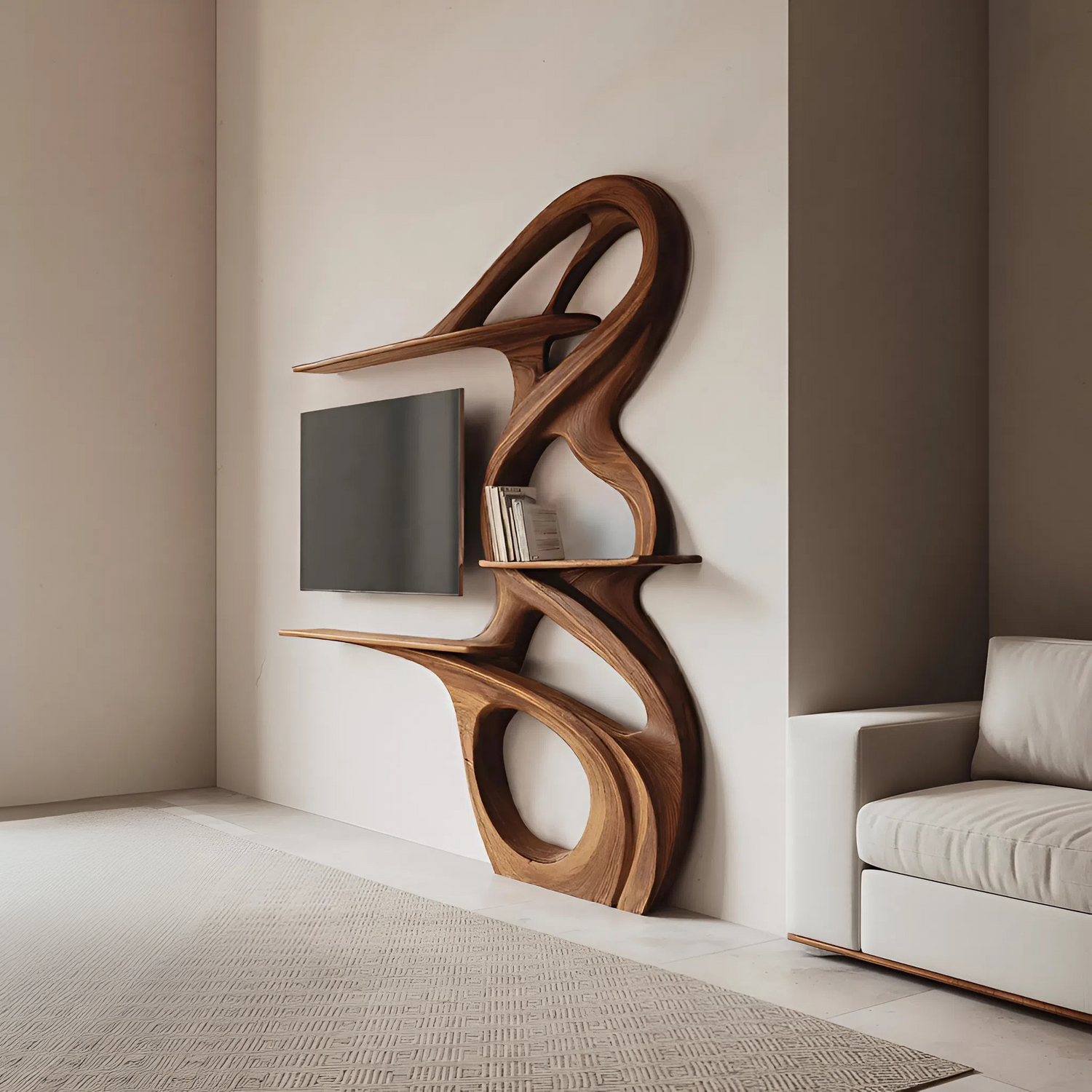 Minimalist TV Shelf Floating For Home Interior