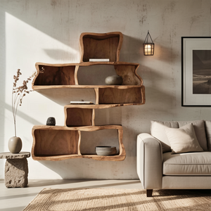 Handcrafted Floating Shelf For Modern Living Room Design