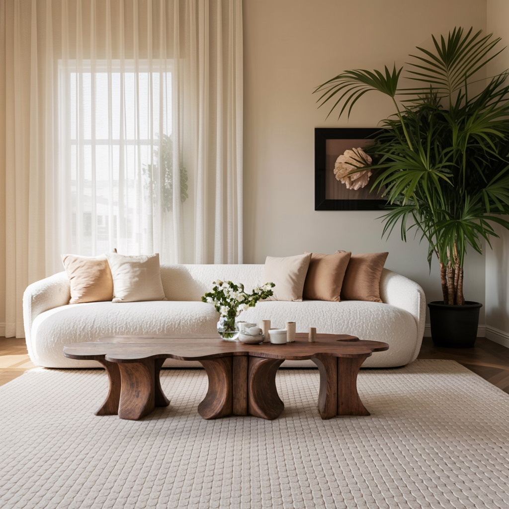 Rustic Coffee Table For Wooden Home Atmosphere