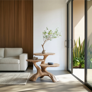 Handcrafted Solid Wood End Table Entryway Design