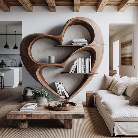 Rustic Live Edge Bookshelf For Cozy Bedroom Appeal