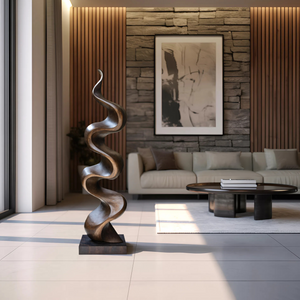 Rustic Large Wooden Sculpture For Garden