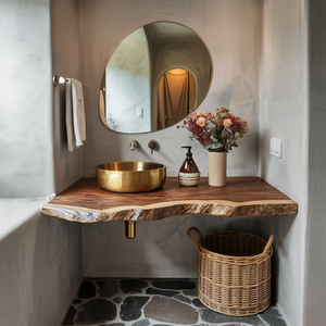 Mid Century Solid Wood Vanity For Furniture Decor