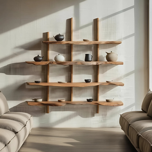 Rustic Live Edge Floating Shelf For Living Room Use