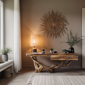 Rustic Wooden Console Table For Furniture Decor Vintage Farmhouse