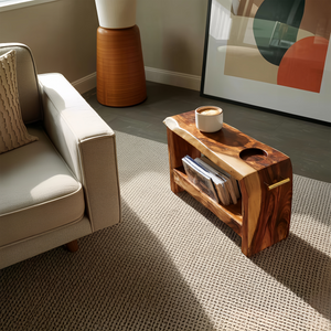 Mid Century Wooden Side Table For Living Room Decor
