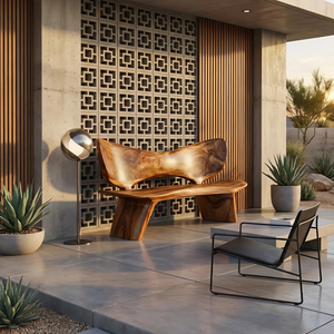 Handcrafted Outdoor Wooden Bench For Serene Garden Corners