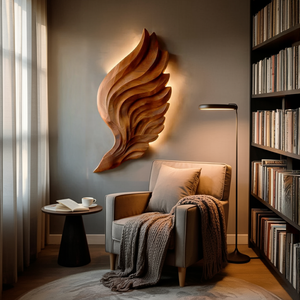 Contemporary Wooden Wing Wall Art For Modern Wall Decor