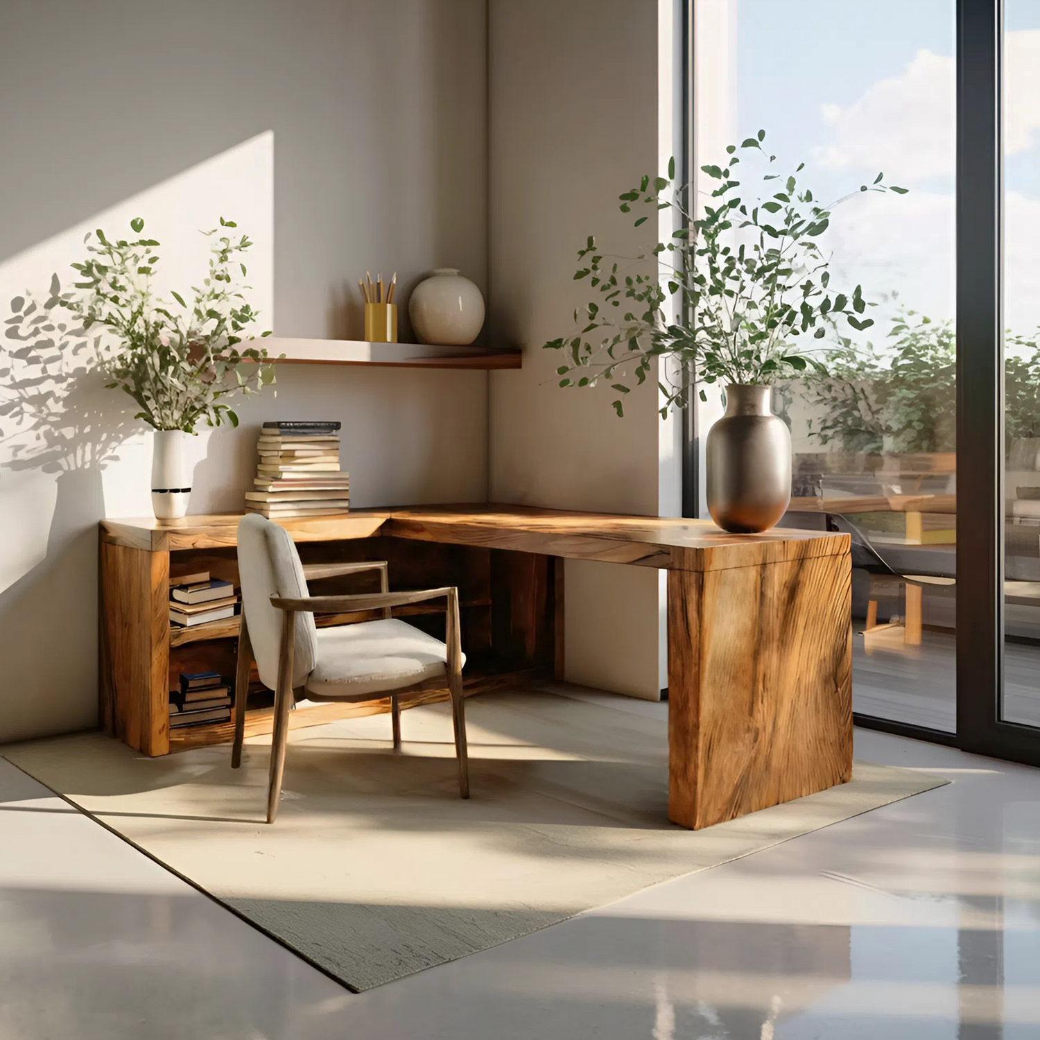 Modern L Shaped Desk For Workspace