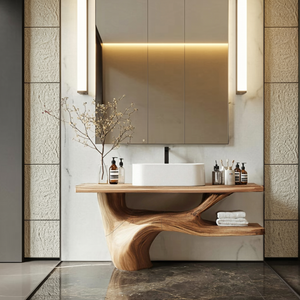 Handcrafted Solid Wood Vanity For Natural Interiors