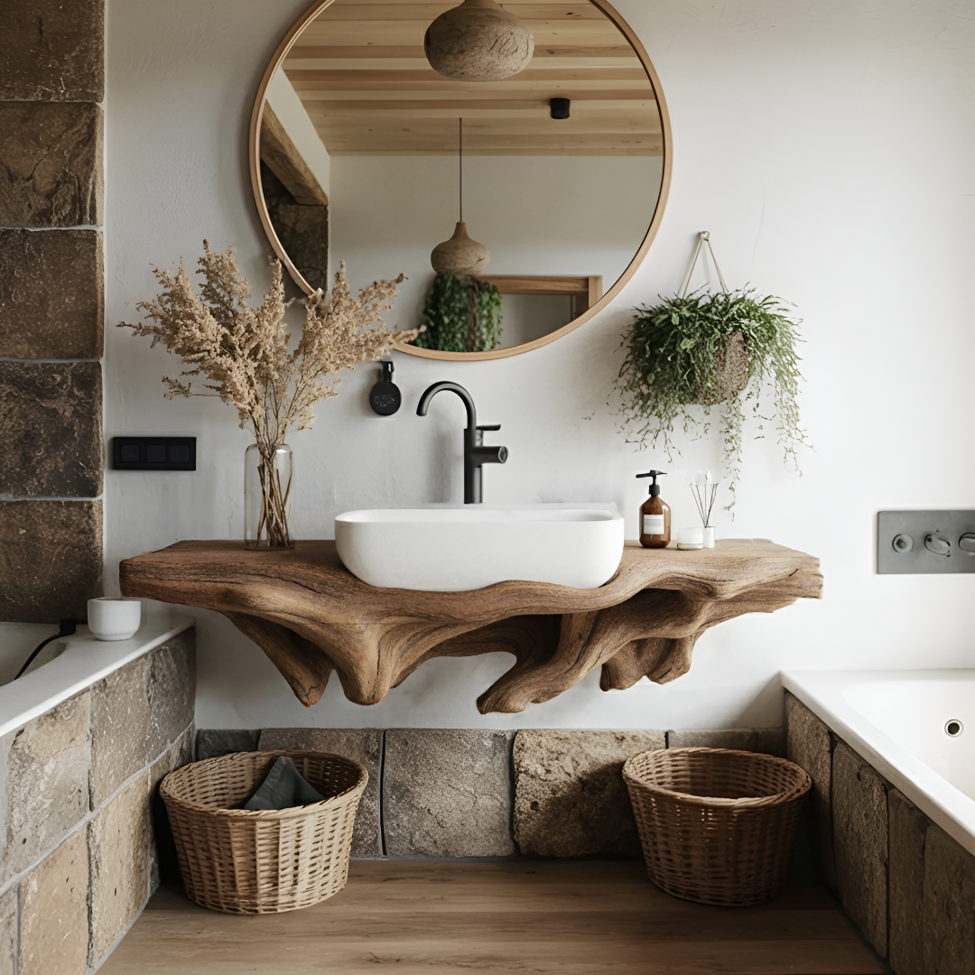 Farmhouse Bathroom Shelf Wall Mount For Storage