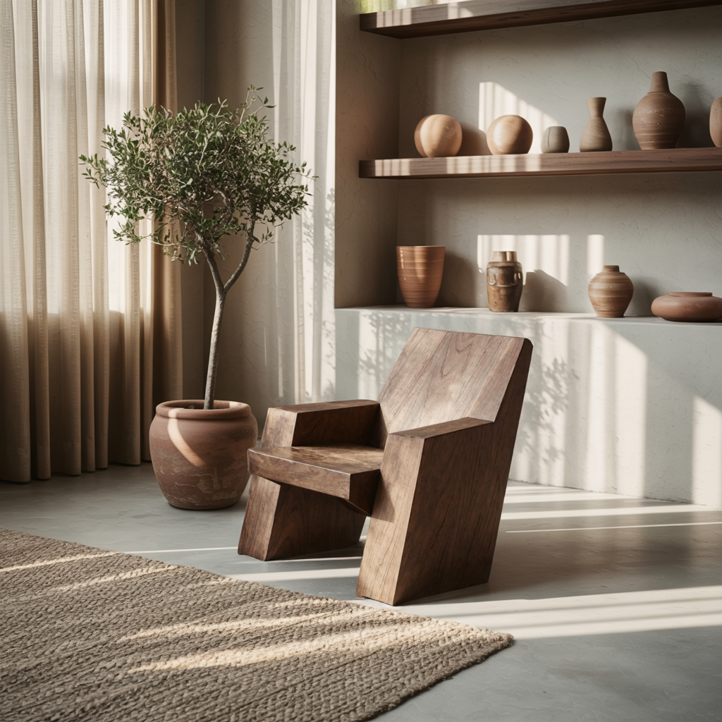 Rustic Accent Chair For Living Room Interior Look
