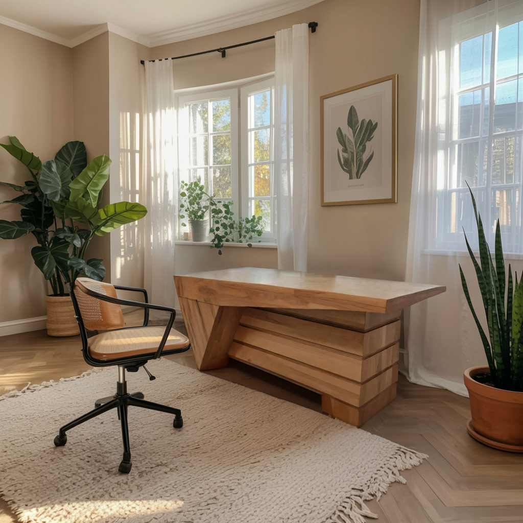 Contemporary Desk Table With Clean Lines For Home Office