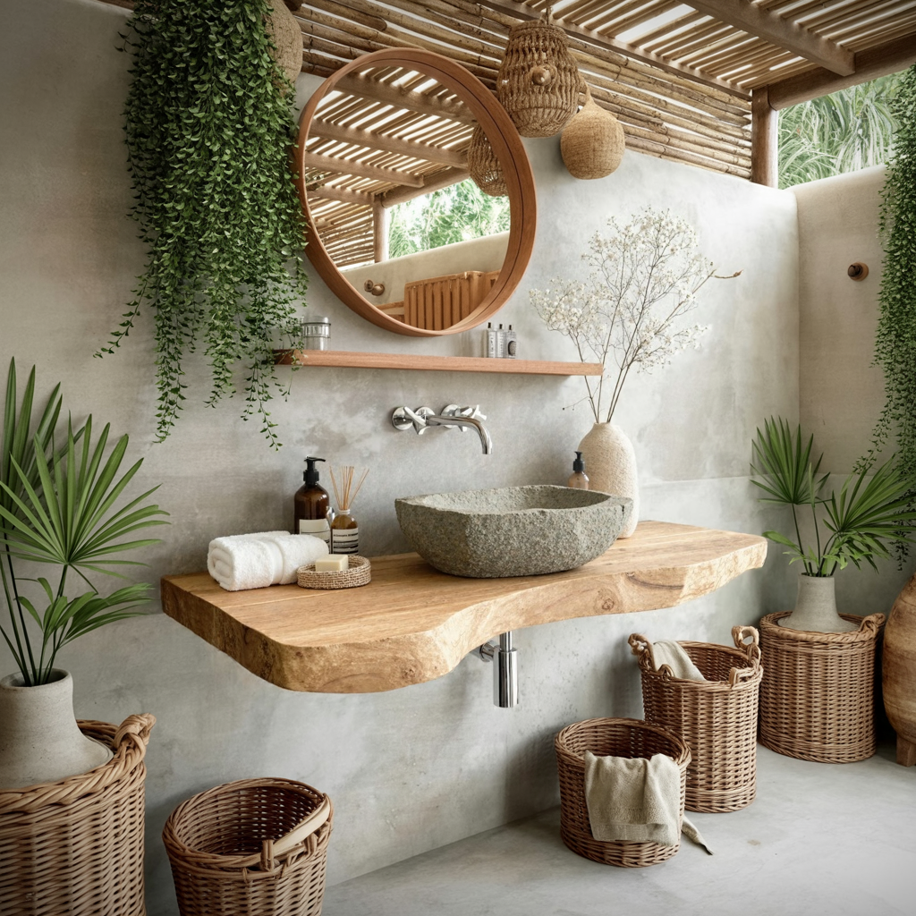 Rustic Live Edge Vanity For Modern Bathroom Designs