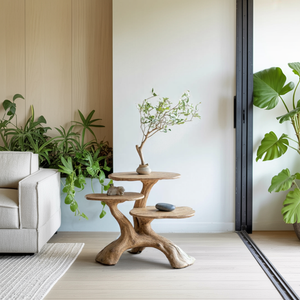 Handcrafted Solid Wood End Table Entryway Design