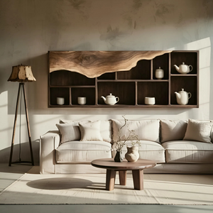 Farmhouse Bookshelf In Solid Wood For Living Room Style