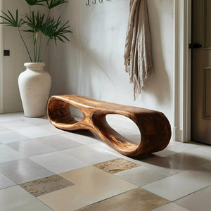Organic Sculptural Bench For Living Room Decor